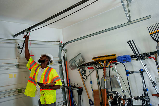 Professional Garage Door Roller Replacement technician working in Winthrop, MN